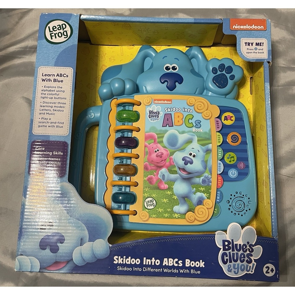 LeapFrog Blues Clues nickelodeon Skidoo Into ABCs Book - Core Learning Skills
